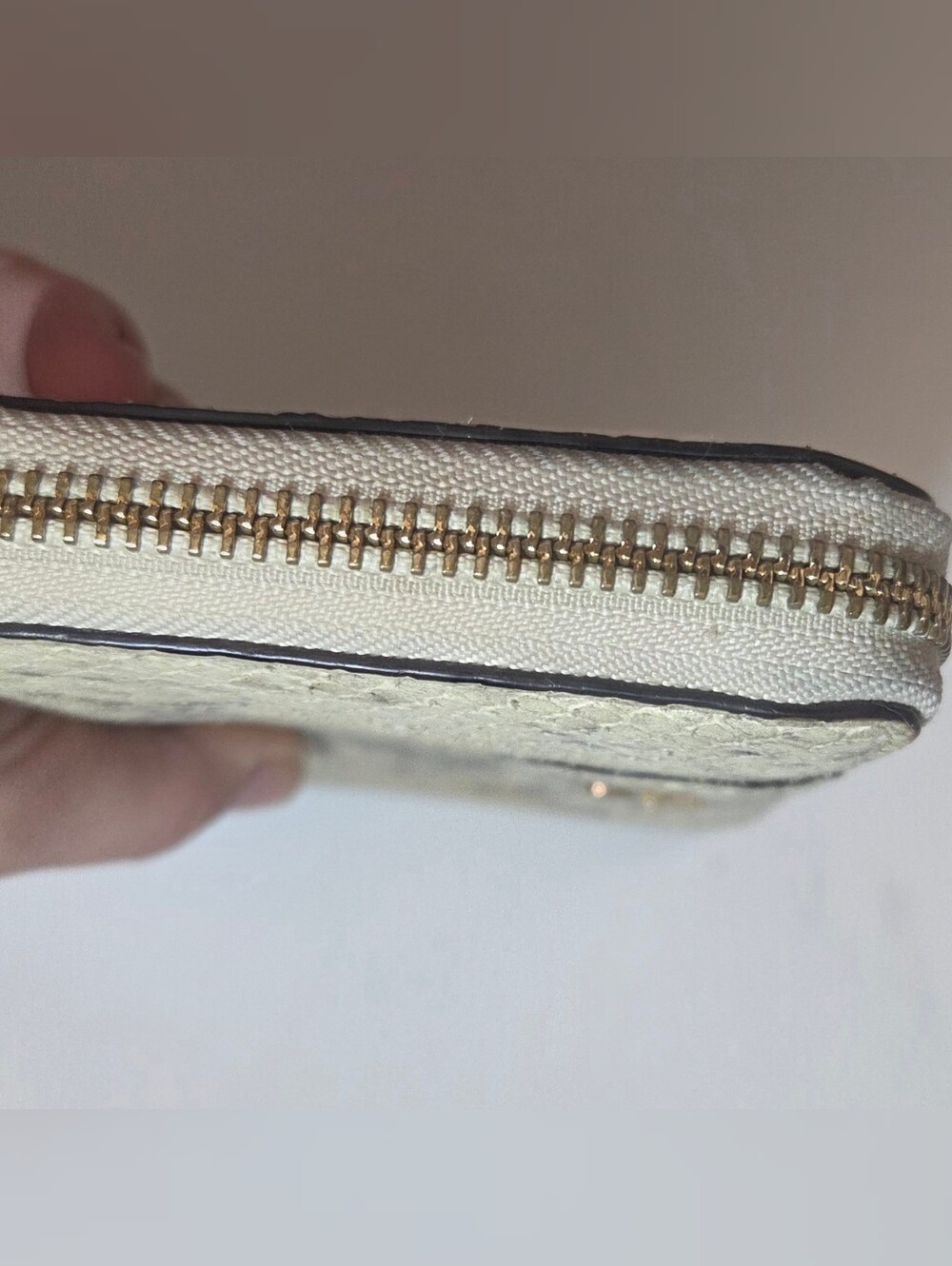 Coach Madison Python-Embossed Leather Accordion Zip Wallet - Picture 7 of 14